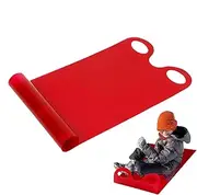 Lightweight Roll-up Sled with Handle for Kids, Flexible Sled Flying Carpet, Durable Sled for Beach Snow Grass Sand Lightweight Roll Up Snow Sled for Winter Activities Lightweight Roll-up