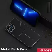 Black Shockproof Protective Hard Metal Back Case Cover For iPhone 13 13Pro Max