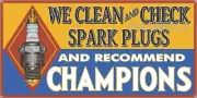 CHAMPION SPARK PLUG REPAIR SERVICE STATION OLD SIGN REMAKE ALUMINUM SIZE OPTIONS
