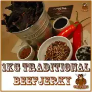 BEEF JERKY TRADITIONAL 1KG Hi PROTEIN LOW CARBOHYDRATE PRESERVATIVE FREE SNACK