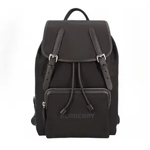 【BURBERRY 巴寶莉】經典The Rucksack Vintage格紋拼接皮革中型軍旅後背包(多款可選)