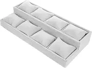 BRIGHTFUFU Display Plate Unit Mirage Bracelet Display Tray Stackable Grids Tiara Trinket Ring Baskets Bijoux Shelves Pillows Shelf Platter Collectibles Lid Stand Boxes