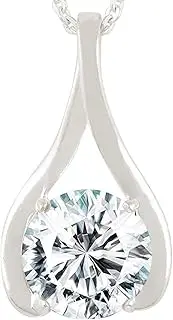 [Akshita gems] 13.25 Ratti 12.00 Carat Natural White Zircon Pendant/Locket American Diamond Zircon Stone Silver Plated Metal Pendant for Men and Women, sterling-silver,Gold, American Diamond, White