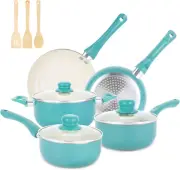 Pots & Pans Set Nonstick 11Pcs Kitchen Cookware Sets Induction Cookware Ceramic