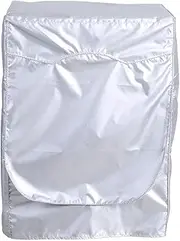 Silver Washing Machine Cover Front Loader Washing Dryer Coating Waterproof Sun Protection Cover Protection for Most Machines and Dryers