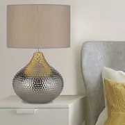 HANOI Table Lamp Silver Ceramic - HANOI TL-SL