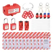 Electrical Circuit Breaker Lockout Tagout Kit,Safty Padlock Set Plug Lock6714