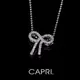 『CAPRI』精鍍白K金鑲CZ鑽 蝴蝶結項鍊 《限量一個》 (6折)