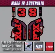 FOX style Factory 38 - 2021 Fork Decals Stickers Red/Grape/black Laminated