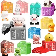 Learning Toys for Toddlers Over 3 Years Old, 20Pcs Farm Animals Toys Montessori Counting, Matching & Sorting Fine Motor Games, Christmas Birthday Baby Boys Girls