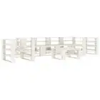 Outdoor Lounge Set 7 Piece Outdoor Sofa Set Modular Lounge White Pinewood vidaXL