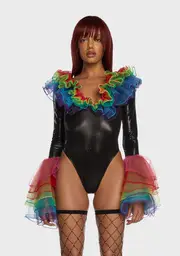 [Club Exx] No Contest Tulle Bodysuit
