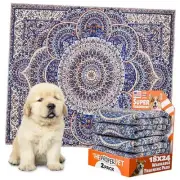 Reusable Puppy Potty Training Mats 18x24 - 2Pack Washable Pee Pads for Dogs -