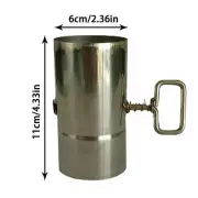 4.33Inch H Wood Stove Pipe Flue Outdoor Furnace Adjustable Straight Chimney Pipe