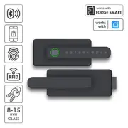 Biometric Frameless Glass Office Door Handle Smart Lock H2| Bluetooth