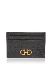 Salvatore Ferragamo Gancini Leather Card Case