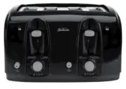 Sunbeam 4 Slice Extra-Wide Slot Toaster - Black TSSBTR4SBK (t,a)