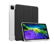 C07 1PCS Tablet Case Clamshell Case with Pen Slot Silicone Anti-fall Soft Shell Auto Wake/Sleep Cover for Ipad Pro 12.9 Inch 2021