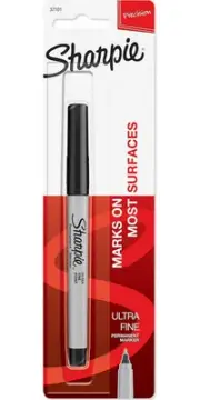 Sharpie Permanent Marker, Ultra Fine Point, Black, 1 Count