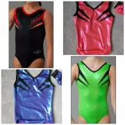 NWT Dreamlight Lime Foil Mystique Rhinestones Competition Gymnastics Leotard