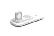 Philex 3In1 Qi Wireless Charging Station Dock Hub For Phone Watch Earphone White