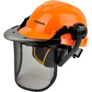 MAXISAFE Forestry Kit with Orange Hard Hat, Mesh Visor & Earmuffs HFK563