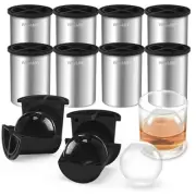 Clear Ice Cube Maker - 2.5" Ball - Stainless Steel Clear Ice Maker - Compact ...