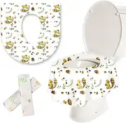 Toilet Seat Covers Disposable-30 Pack -Waterproof,Extra Large,Potty Training for Kids and Adults, Individually Wrapped - Adhesive Strips for Travel, Children Training in Public Toilets Picnic Camping