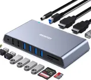 BENFEI 12-In-1 USB 3.0 Docking Station with Dual HDMI Display/6*Usb Ports/Sd/...