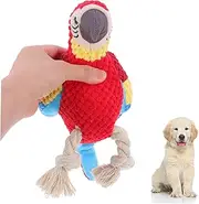 BUGUUYO Interactive Parrot Plush Dog Squeaky Pet Chewing for Dogs for Indoor Outdoor Fun Engaging Design to Reduce Furniture Damage