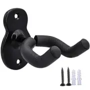 Guitar Wall Mount Hanger Acoustic Electric Bass Guitar Wall Hook Black Metal ...