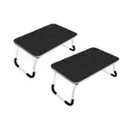 SOGA 2X Black Portable Bed Table Adjustable Foldable Bed Sofa Study Table Laptop