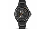 43.5mm Black Chronograph Mens Watch With Stainless Steel Band By KENNETH COLE