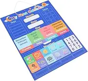 BCOATH Projection Clocks for Bedrooms Calendars Advent Activities Den Outdoor Summer Kit Day City Educational Circle Board Preschool Daily Calendar Boy Blue Coated Paper