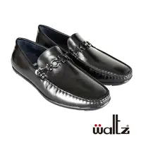 在飛比找momo購物網優惠-【Waltz】馬銜扣 真皮豆豆鞋 休閒鞋 懶人鞋(61212