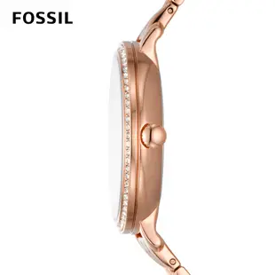 FOSSIL Jacqueline 鑽圈奢華日月女錶 玫瑰金不鏽鋼鍊帶 36MM ES5165