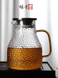 在飛比找松果購物優惠-花樣冷水壺 玻璃冷水壺 家用茶壺 耐熱茶壺 大號冷水壺 (2