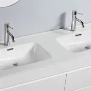Vellena 1200mm PVC Water Proof Wall Hung Bathroom Vanity Double Ceramic Basin