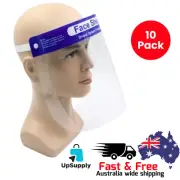 10 x Face Shield Clear Visor 33cm x 22cm, Full Face Cover Protection