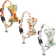 ERINGOGO 3pcs Adjustable Easter Cat Bowtie Collar Cute Pet Bell Necklace for Cats Comfortable and Lightweight Design for Holidays and Parties