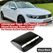 For Passat Honda Accord Universal Gloss Black Front Bonnet Hood Scoop Vent Cover