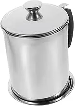 Cabilock Cooking Oil Can with Mesh Strainer Stainless Steel Grease Container for Kitchen for Storing Leftover Oil Deep Fryer Oil and Coconut Oil