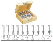 Proxxon 10 Piece Router Bit Set 475319 (Ref: 29020) From Chronos