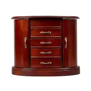 Mele & Co. Heloise Wooden Jewelry Box, Ring, Necklace, and Earring Organizer