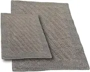 Castle Hill CH-BR-17X24&24X40-SHSTR-2PCS-STO 2-Piece Bath Rug Sets, 17 by 24-Inch/24 by 40-Inch, Stone