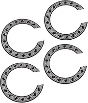 LALADEFIEE 4pcs Guitar Sound Hole Rosette Decal Round Inlay Sticker for Classical Guitar Sound Hole Ring Decoration Easy Install Material
