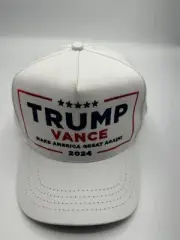 Donald Trump - JD Vance Cali-Fame Hat 2024 WHITE 45-47 MAGA Trucker Hat Cap