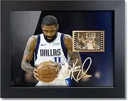 sufenvera Print Signed Kyrie Irving Poster Framed Photo 8x6 Inches,with Mini Film Display,Great Basketball Collectibles Gifts for Birthday/Christmas/Father's Day