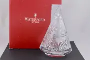 WATERFORD CRYSTAL 7 1/4" WEDGE CUT CHRISTMAS TREE LUMINARY VOTIVE - NEW