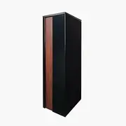 ZOOMTEC Modern Parcel Drop Box, Birck in Package Delivery Box with Wood Grain Design, Back Door, Secure Outdoor Package Storage